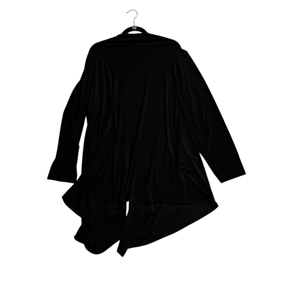 Nikki by Nikki Poulos Open Front Cardigan Stretch Long Sleeve Black Sz 3X - Picture 4 of 13